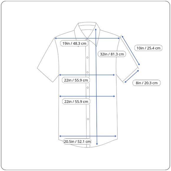 Jos. A. Bank Mens Blue Short-Sleeve Shirt With Tailored Fit Size M - New - Picture 8 of 8